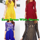 Lace Dress With Sleeve Icon