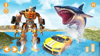 Underwater Shark Attack Transform Robot Car 2020 screenshot 4