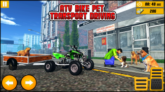 ATV Quad Bike Pet Transporter Driving - Dog Games screenshot 6