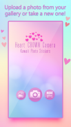 Heart Crown Camera - Kawaii Photo Stickers screenshot 0