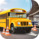 Realistic Bus Parking 3D Icon