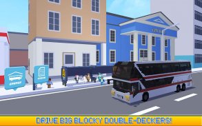 Blocky City Bus Driver SIM screenshot 1