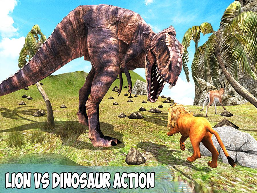 T-rex dino & angry lion attack for Android - Download the APK from Uptodown