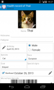 Veterinary health record screenshot 2
