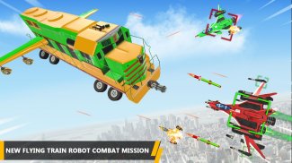 Flying Train Robot Car Games screenshot 3