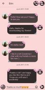 SMS Theme Ribbon Pink messages screenshot 5