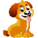 Dogs Color by Number - Pixel Art, Sandbox Coloring