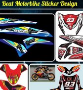 Beat Motorbike Sticker Design screenshot 1