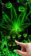 Fire Weed, Skull, Marijuana Wallpaper & Themes screenshot 2