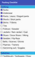 Traveler Packing Checklist screenshot 0