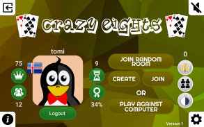 Crazy Eights Online screenshot 1