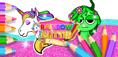 Rainbow Glitter Coloring Book