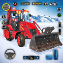 Snow Excavator 3d Construction Icon