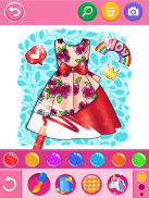 Glitter dress coloring and drawing book for Kids screenshot 2