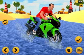Beach Water Surfer Bike Rider: Motorcycle Stunts screenshot 4