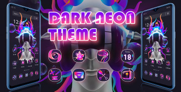 Abstract theme Mysterious dark neon screenshot 0