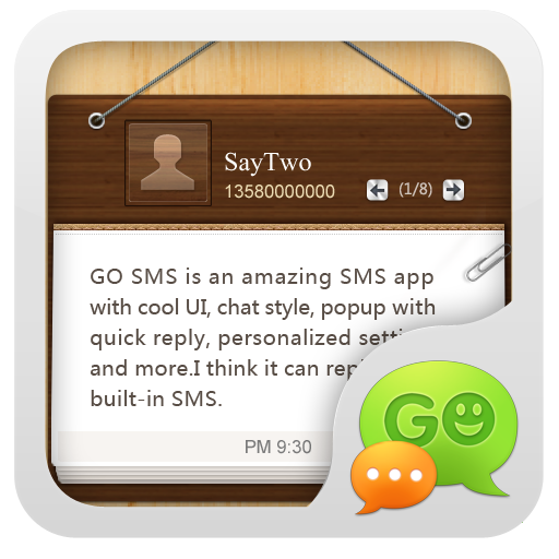 Application popup. Темы для go SMS.