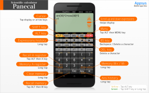 Kalkulator naukowy Panecal screenshot 1