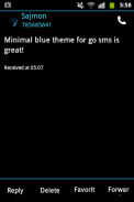 Ледяная минимальная тема GO SMS Pro screenshot 4
