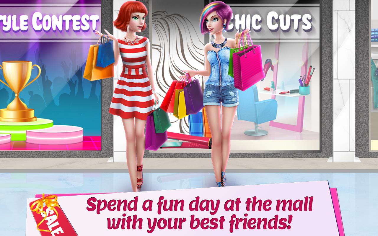 Shopping mall girl dress deals up