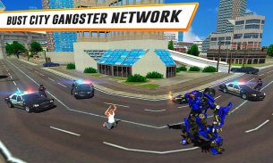 الشرطة سيارة تحويل روبوت الجريمة لعبة  المدينة screenshot 1