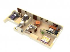 3D Modular Home Floor Plan screenshot 4