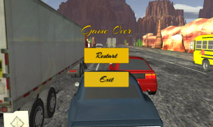 3D 머슬카 운전 도로 교통 레이싱 게임 - 무료 게임 - Desert Road Cross screenshot 2