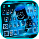 Blue Smoke Cool Dj Keyboard Theme Icon