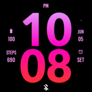 Big Rose Pink Watch Face screenshot 4