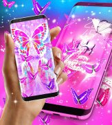 Pink butterfly live wallpaper screenshot 4