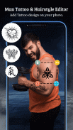 Man Tattoo & Hairstyle Editor screenshot 0