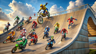 Super Hero Bike Mega Ramp screenshot 2