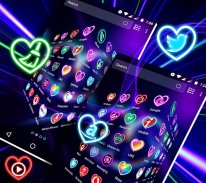 Neon Heart Launcher Theme screenshot 3