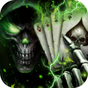 3D Poker Skull Theme Launcher Icon