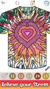 Tie & Dye Shirts by Number: Dresses Coloring Book screenshot 0