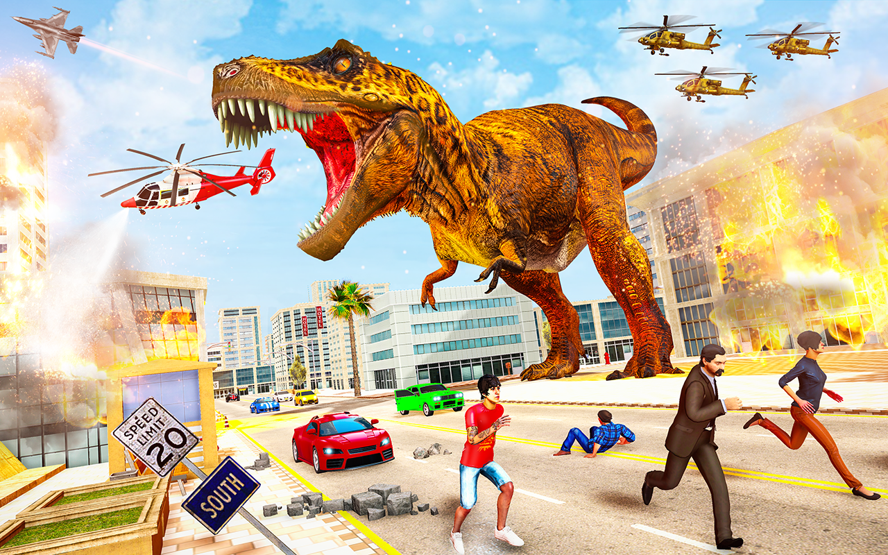 Download do APK de Dinossauro Rampage Ataque Jogo para Android