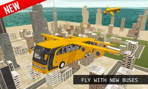 Flying School Bus Simulator 3D: Extreme Tracks screenshot 1