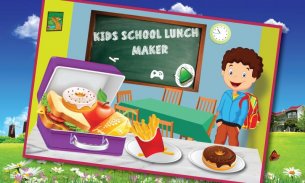 Kids school lunch food maker screenshot 0