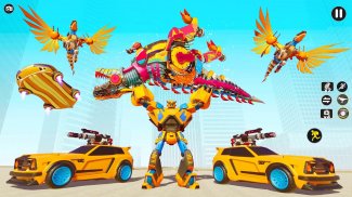 Flying Dino Robot Car Games screenshot 1