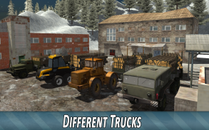 Winter Timber Truck Simulator screenshot 1