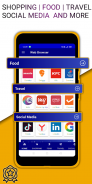 Webbrowser: Shopping Food Travel Social Media screenshot 4