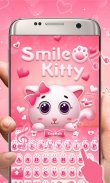 Smile Kitty GO Keyboard Theme screenshot 4