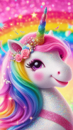 Unicorn Glitter Coloring Pages screenshot 7