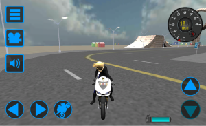 polícia 3D moto de condução screenshot 6