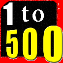 1 to 500 number counting game Icon