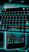 Tema Keyboard Blue Neon Fonts Tech Beam-Neon Fonts screenshot 0