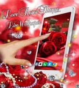 Love Roses Theme live wallpapar screenshot 0