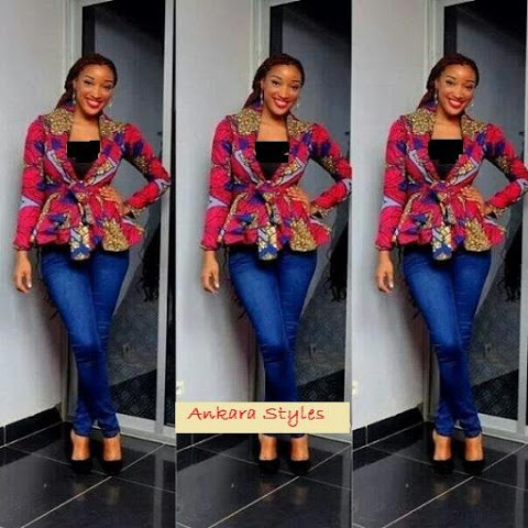 Ankara and jeans styles best sale