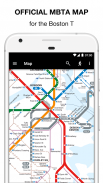 Boston T - MBTA Subway Map and Route Planner screenshot 0