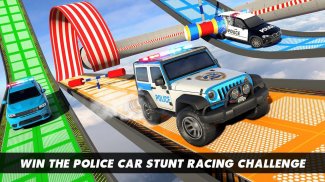 Polisi prado mobil akrobat - mega ramp stunts 3D screenshot 2